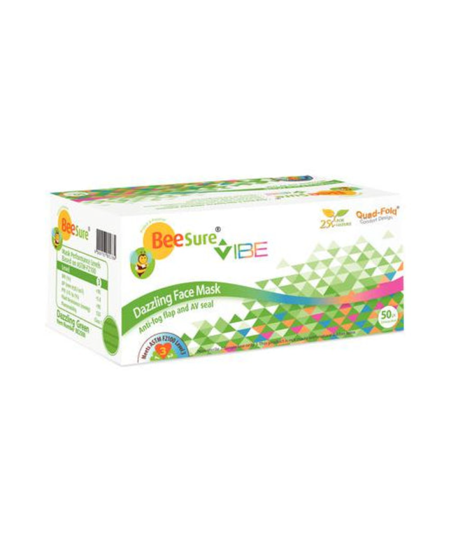 Cranberry - Vibe Face Masks ASTM 3 50/Bx Dazzling Green
