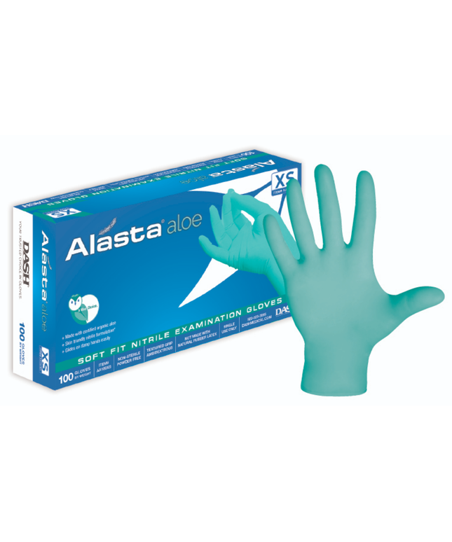Alasta Aloe Nitrile Glove Large 100/Box