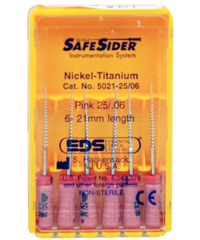 Safesiders Reamers NiTi 21mm #25 .06T 6/Pk