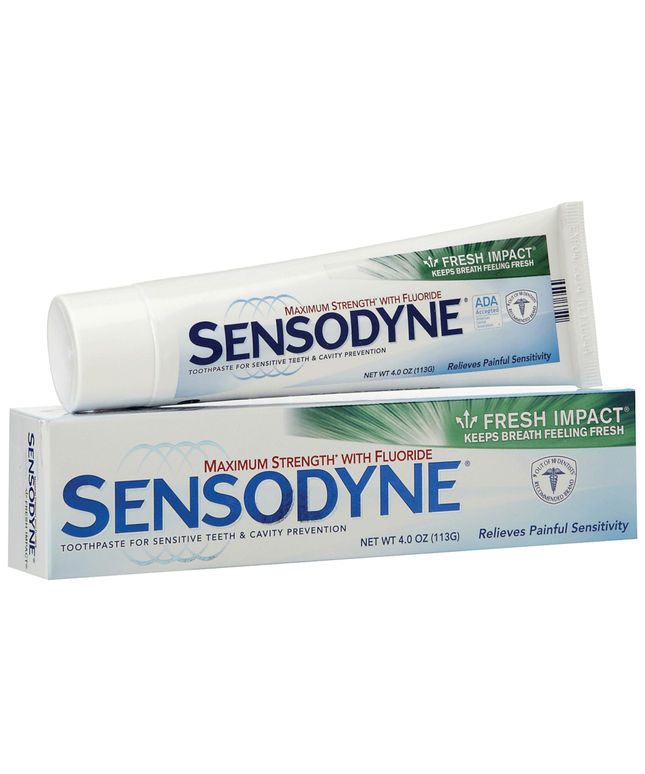 Sensodyne? Extra Whitening Toothpaste, Trial Size. 0.8 oz. tube, 12/pkg, 3 pkg/cs (36 tubes total)
