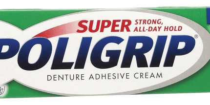 Super Poligrip? Free Denture Adhesive Cream Travel Size, 0.75 oz. tube, 12/pkg, 4 pkg/cs (48 tubes total)