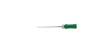 Stainless Steel K-File with Plastic Handle & Endo Stop, 21 mm, 0.02 Taper, # 35, Green, 6/Pk, MK2135