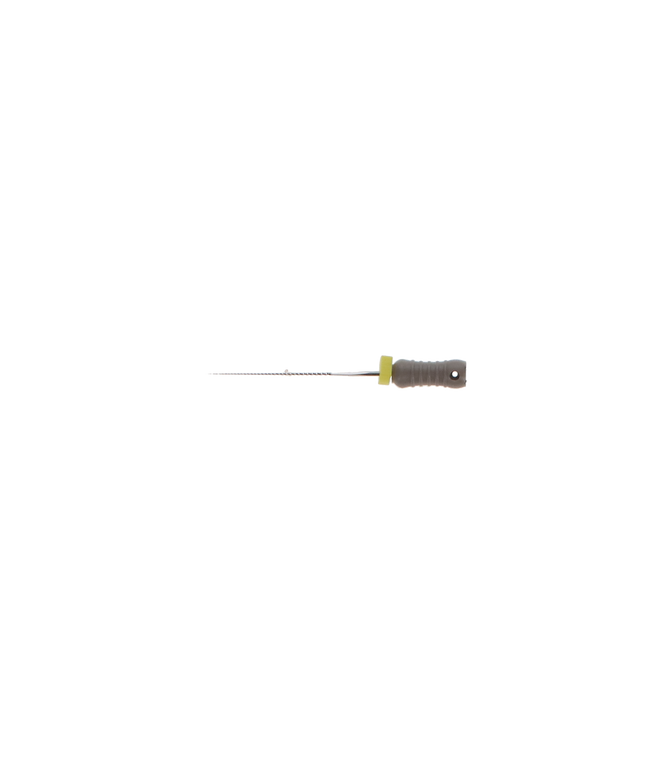 Stainless Steel K-File with Plastic Handle & Endo Stop, 25 mm, 0.02 Taper, # 8, Grey, 6/Pk, MK2508