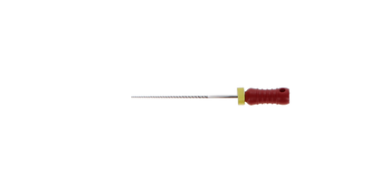 Stainless Steel K-File with Plastic Handle & Endo Stop, 25 mm, 0.02 Taper, # 25, Red, 6/Pk, MK2525