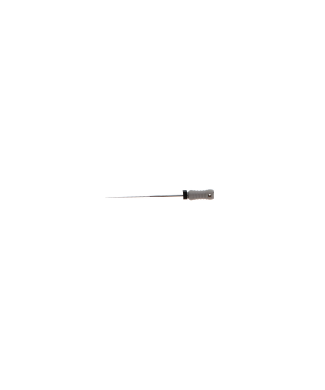 Stainless Steel K-File with Plastic Handle & Endo Stop, 31 mm, 0.02 Taper, # 8, Grey, 6/Pk, MK3108