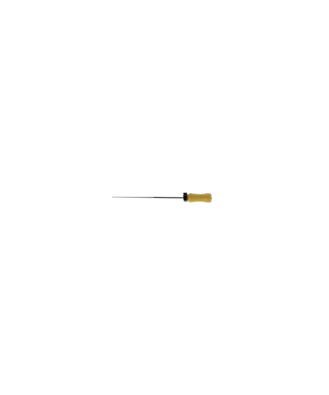 Stainless Steel K-File with Plastic Handle & Endo Stop, 31 mm, 0.02 Taper, # 20, Yellow, 6/Pk, MK3120