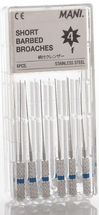 Mani - Short Barbed Broaches #4 Fine 6/Pk