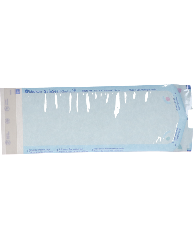 Medicom - SafeSeal Quattro Pouch Bulk 3.5x9 500/Bx