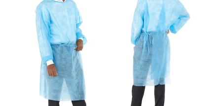 Medicom - SafeWear Form-Fit Isolation Gown Blue Regular 12/Pk