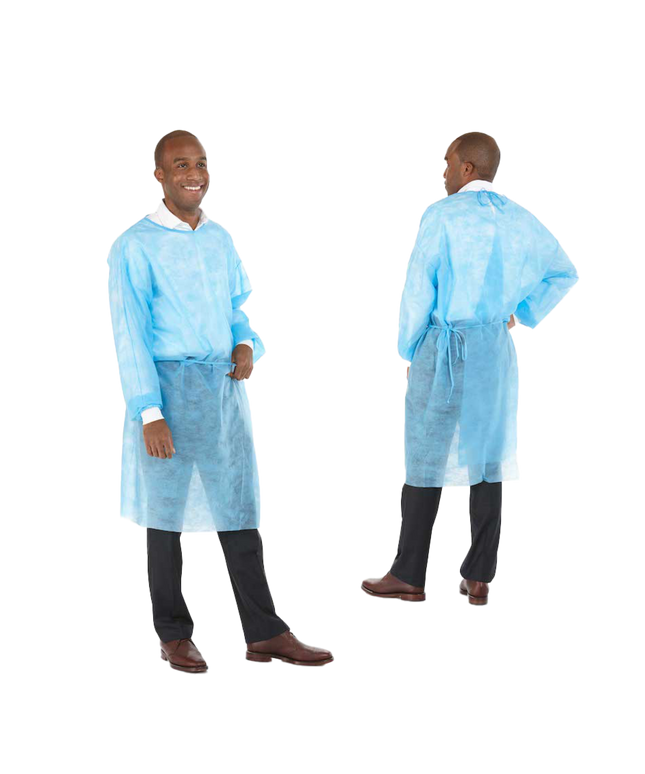 Medicom - SafeWear Form-Fit Isolation Gown Blue Regular 12/Pk