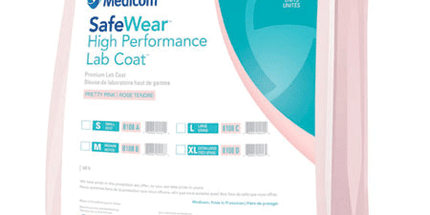 SafeWear Hi-Perform Lab Coat Pink Medium 12/Pk