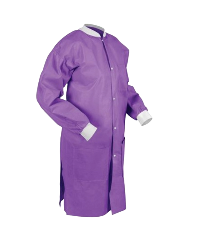 Medicom - SafeWear Hi-Perform Lab Coat Purple Medium 12/Pk