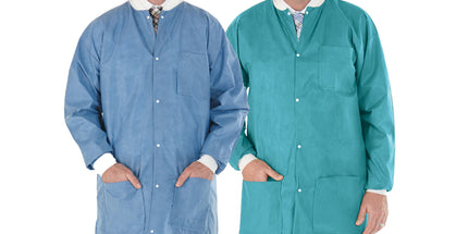 SafeWear Hi-Perform Lab Coat Tropical Teal Medium 12/Pk