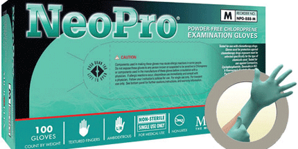 NeoPro Green PF Chloroprene Large 100/Bx