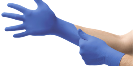 Microflex - Ultraform Cobalt Blue Nitrile Gloves Medium 300/Box
