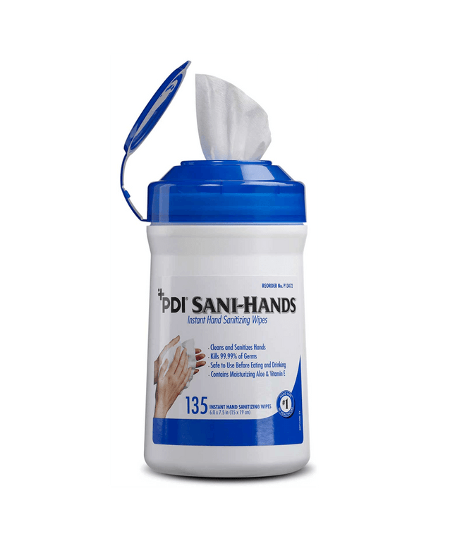 PDI - Sani-Hands Instant Hand Wipes 6" x 7.5" 135/Pk
