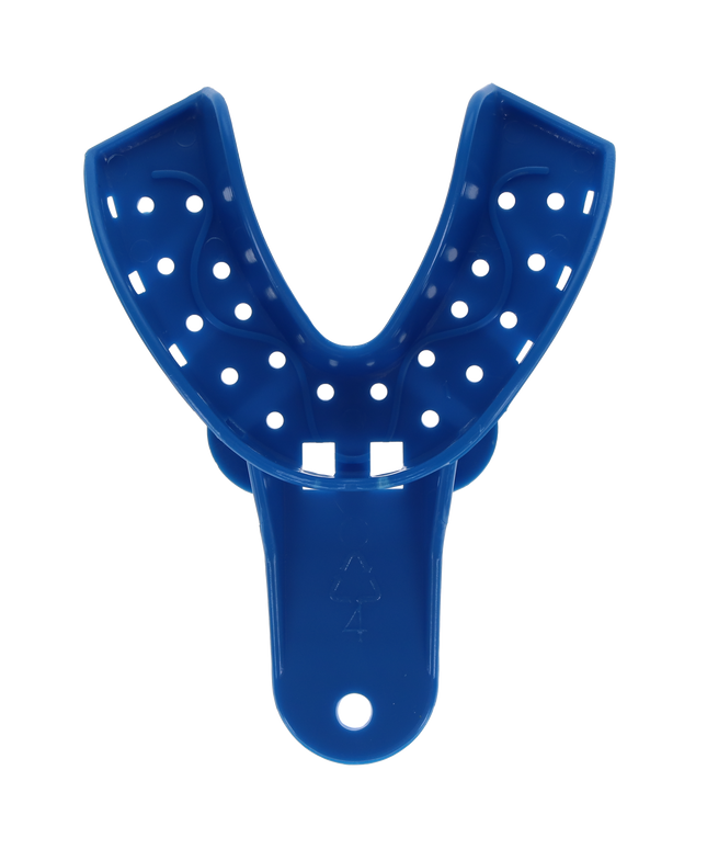 Plasdent - #4 Impression Tray/Med Lower Blue, 12Pcs/Bag