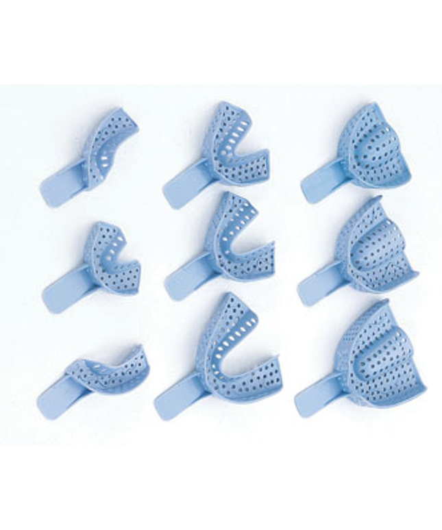 Plasdent - #9 Impression Tray/Anterior Blue, 12Pcs/Bag