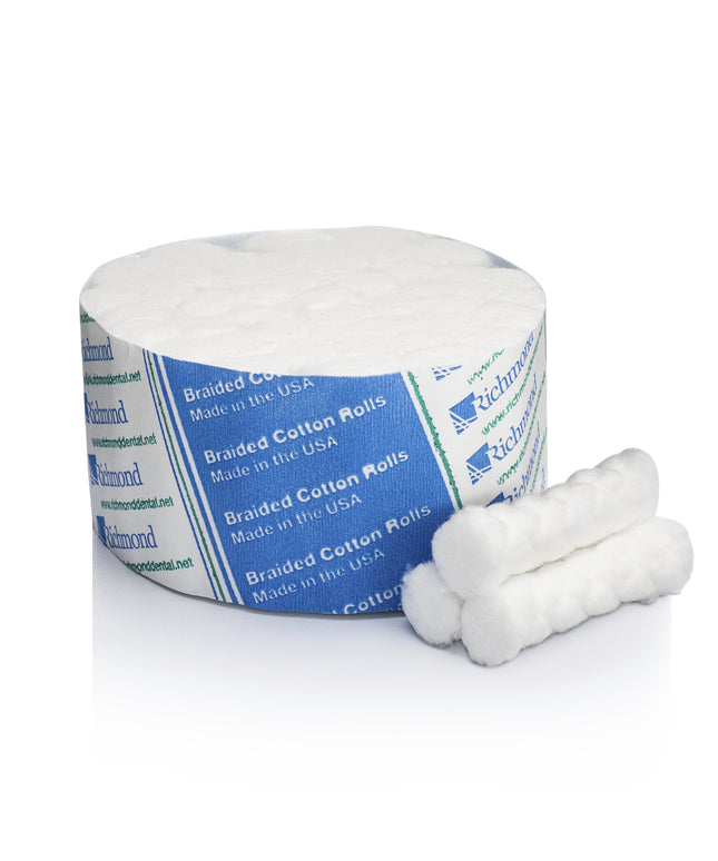 Richmond - Cotton Rolls Braided 1.5" x 3/8" Medium N/S 1.5" Economy Pak 2500/Bx