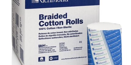 Richmond - Cotton Rolls Braided 4" x 3/8" Medium NS 250/Bx