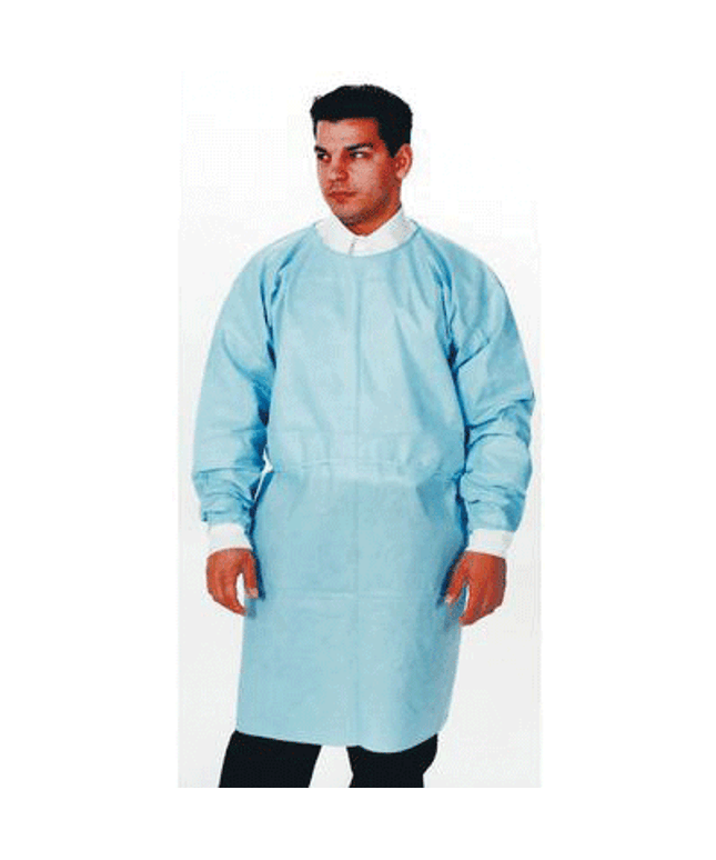 ValuMax - Dual Fabric Cover Gown Knit Cuff 10/Pk Regular Blue