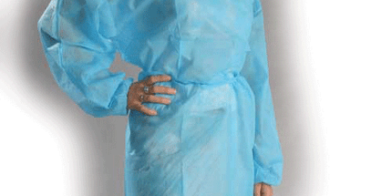 Easy-Breathe Lab Coat Ceil Blue Medium 10/Pk