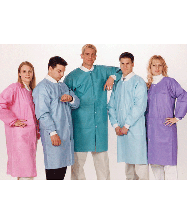 Valumax - Extra-Safe Lab Coats Ceil Blue L 10/Pk