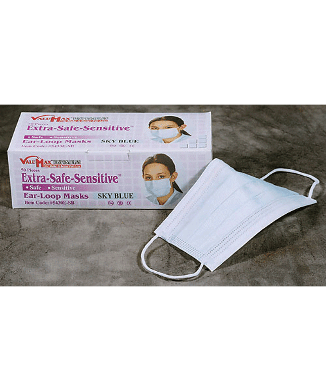 Valumax - Extra-Safe Sensitive Earloop Mask Lt. Pink 50/Box