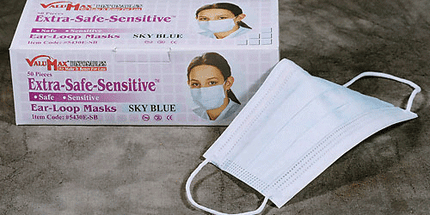 Valumax - Extra-Safe Sensitive Earloop Mask Sky Blue 50/Box