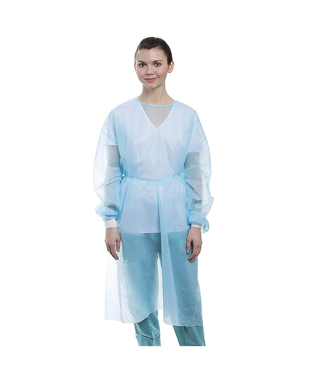 Valumax - Isolation Gowns Knit Cuff Blue 50/Cs