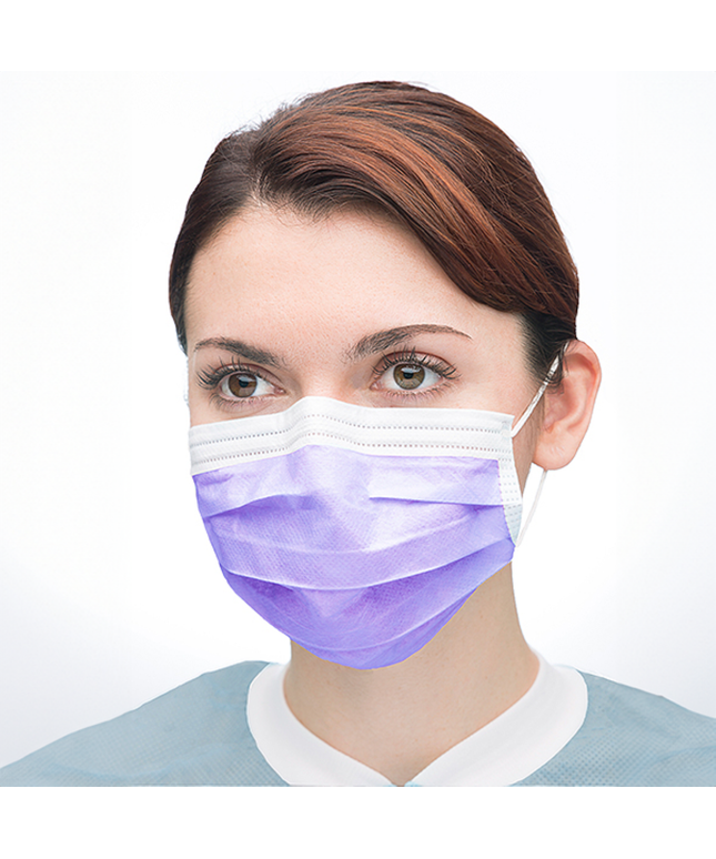 Valumax - Ultra 3-in-1 Earloop Mask 50/Bx Purple