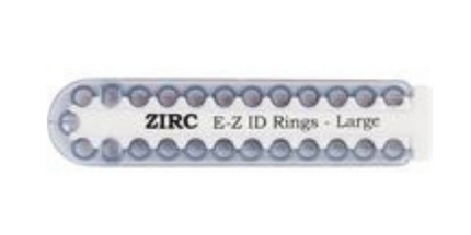 EZ-ID Instrument Rings Large Jewel Gray 25/Pk