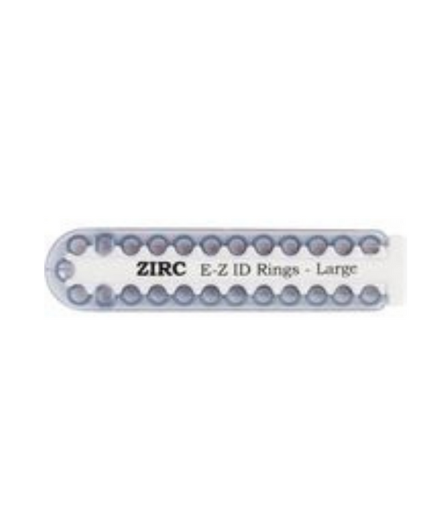 EZ-ID Instrument Rings Large Jewel Gray 25/Pk