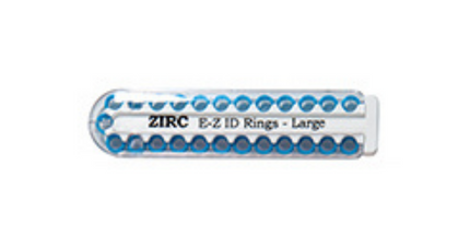 Zirc - E-Z ID Instrument Rings, Large, Neon Blue, 25/Pk, 70Z200N