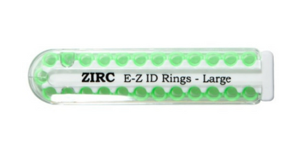 Zirc - E-Z ID Instrument Rings, Large, Neon Green, 25/Pk, 70Z200P