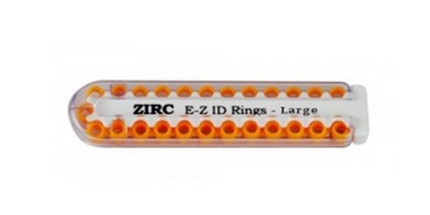 Zirc - E-Z ID Instrument Rings, Large, Neon Orange, 25/Pk, 70Z200Q