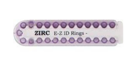 Zirc - EZ-ID Instrument Rings Large Purple 25/Pk