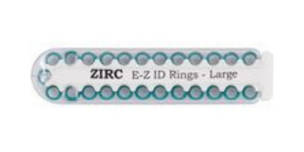 Zirc - EZ-ID Instrument Rings Large Teal 25/Pk