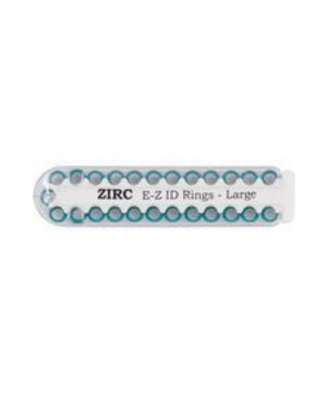 Zirc - EZ-ID Instrument Rings Large Teal 25/Pk