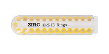 Zirc - EZ-ID Instrument Rings Large Yellow 25/Pk