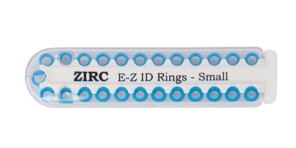 Zirc - E-Z ID Instrument Rings, Small, Neon Blue, 25/Pk, 70Z100N