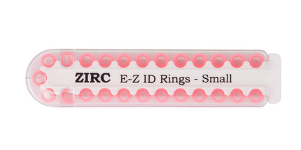 Zirc - EZ-ID Instrument Rings Small Pink 25/Pk
