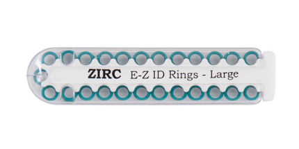 Zirc - EZ-ID Instrument Rings Small Teal 25/Pk