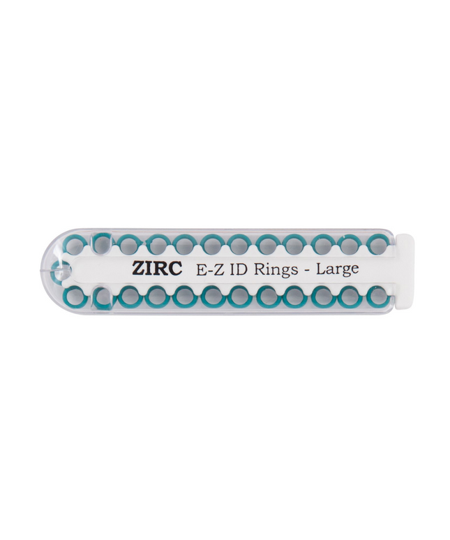 Zirc - EZ-ID Instrument Rings Small Teal 25/Pk