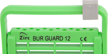 Steri-Bur Guard 12 Hole Neon Green Ea