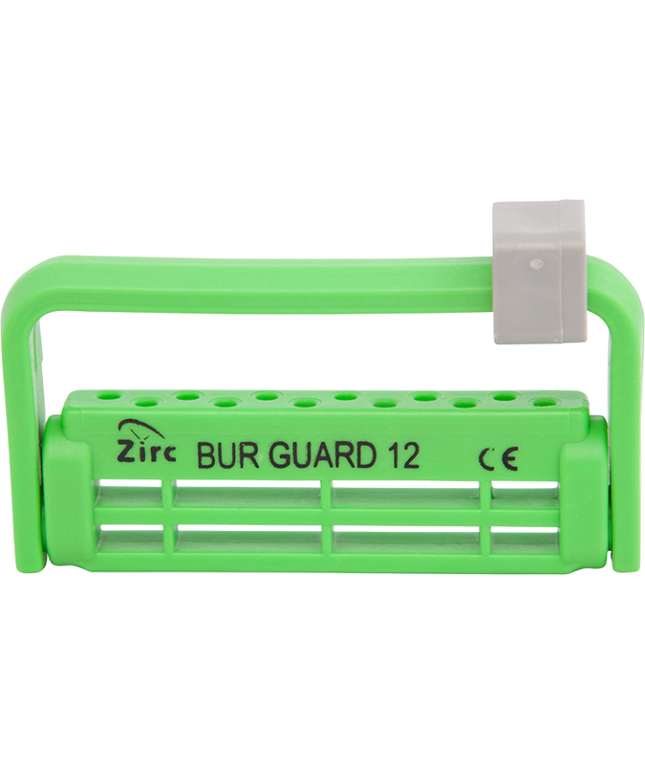 Steri-Bur Guard 12 Hole Neon Green Ea