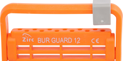 Zirc - Steri-Bur Guard 12 Hole Neon Orange Ea