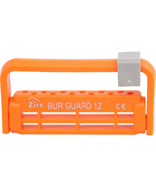 Zirc - Steri-Bur Guard 12 Hole Neon Orange Ea