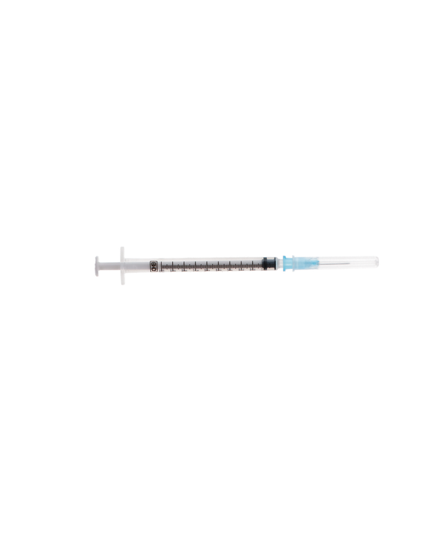 Slip tip Tuberculon 1mL Syringe w/ Needle 25gx5/8" 100/Box