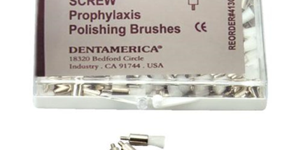 Screw Prophy Brushes (Metal Shank, Flat)